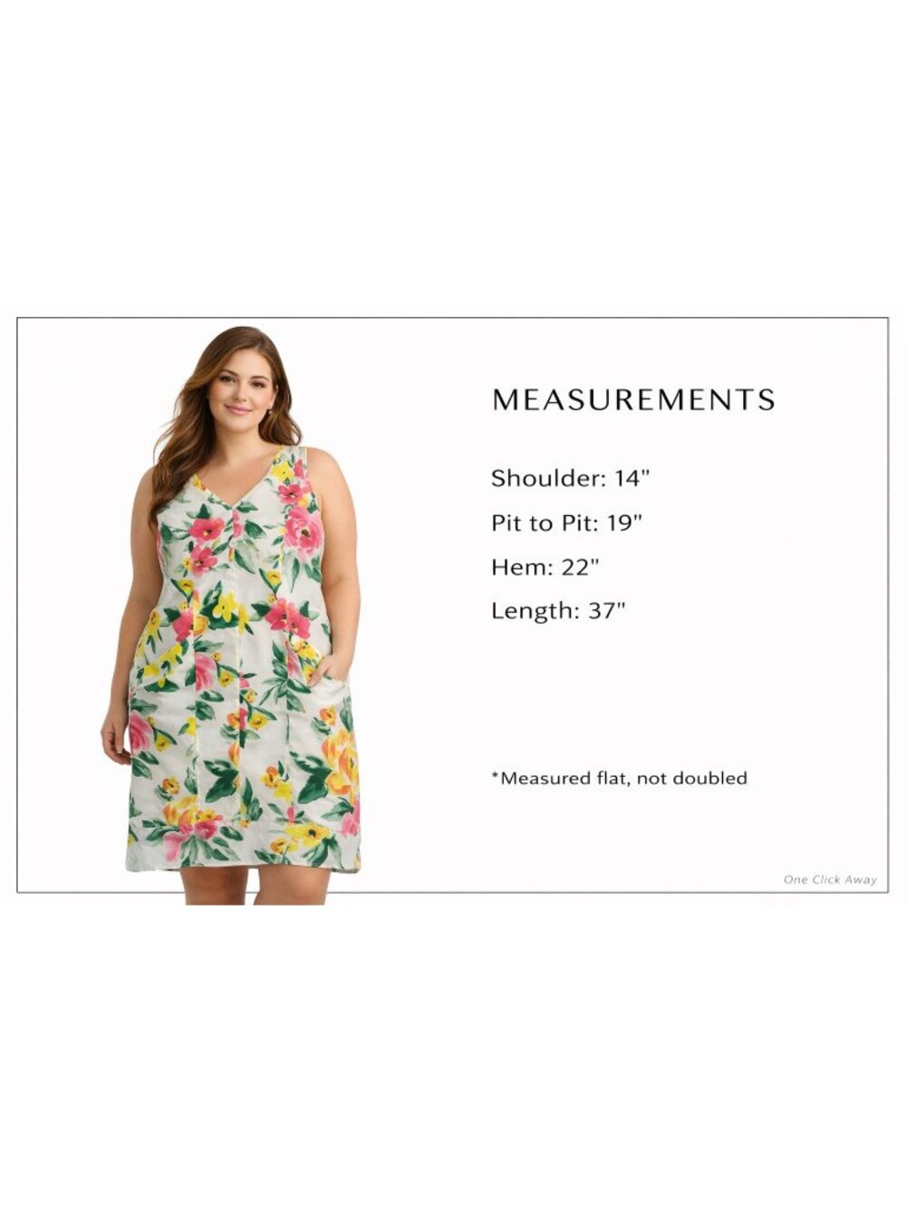✨ Nina Leonard Ivory Pink Yellow Floral Shift Dress Large ✨ - Picture 8 of 8